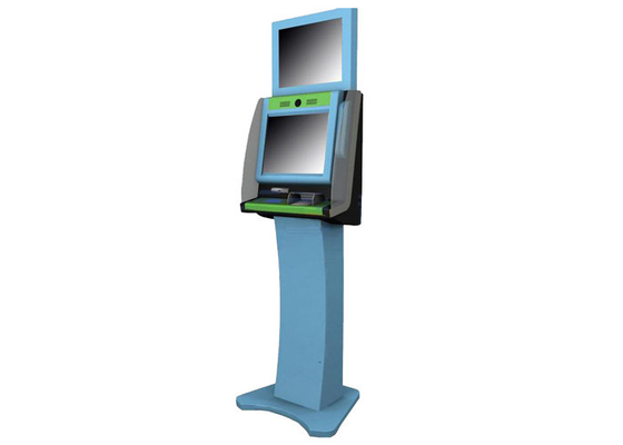 Slim Stand Alone TFT LCD Dual Screen Kiosk Webcam For Information and Advertising